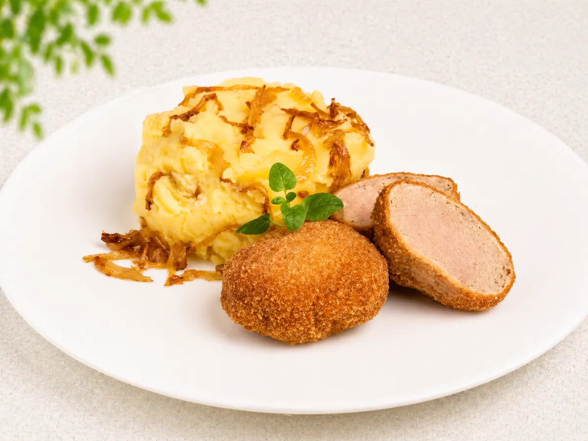 Karbanátky se šťouchaným bramborem